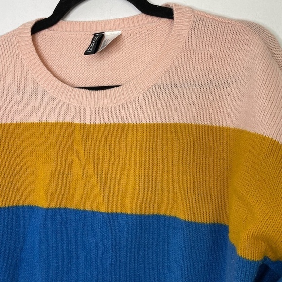 H&M colorful stripes boxy stripes sweater - Picture 2 of 5